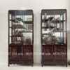 Cặp Tủ Bày Đồ Gỗ Gụ Có Kính Và Ngăn Đựng Đồ