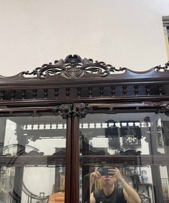 Báo Giá Cặp Tủ Bày Đồ Kính Gỗ Gụ