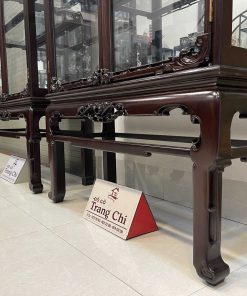 Báo Giá Cặp Tủ Bày Đồ Kính Gỗ Gụ
