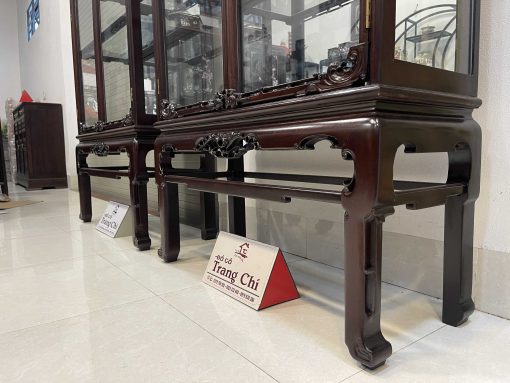 Báo Giá Cặp Tủ Bày Đồ Kính Gỗ Gụ