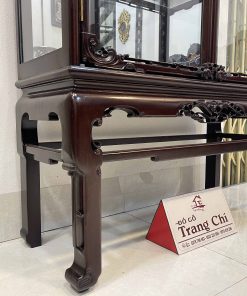 Báo Giá Cặp Tủ Bày Đồ Kính Gỗ Gụ