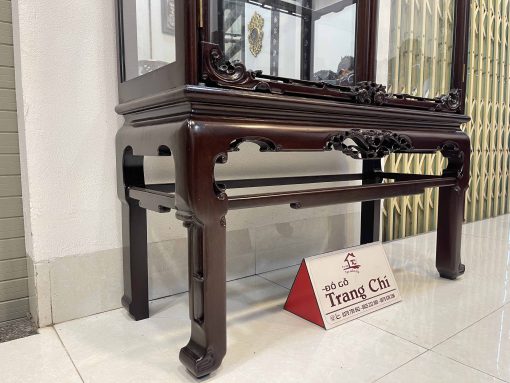 Báo Giá Cặp Tủ Bày Đồ Kính Gỗ Gụ