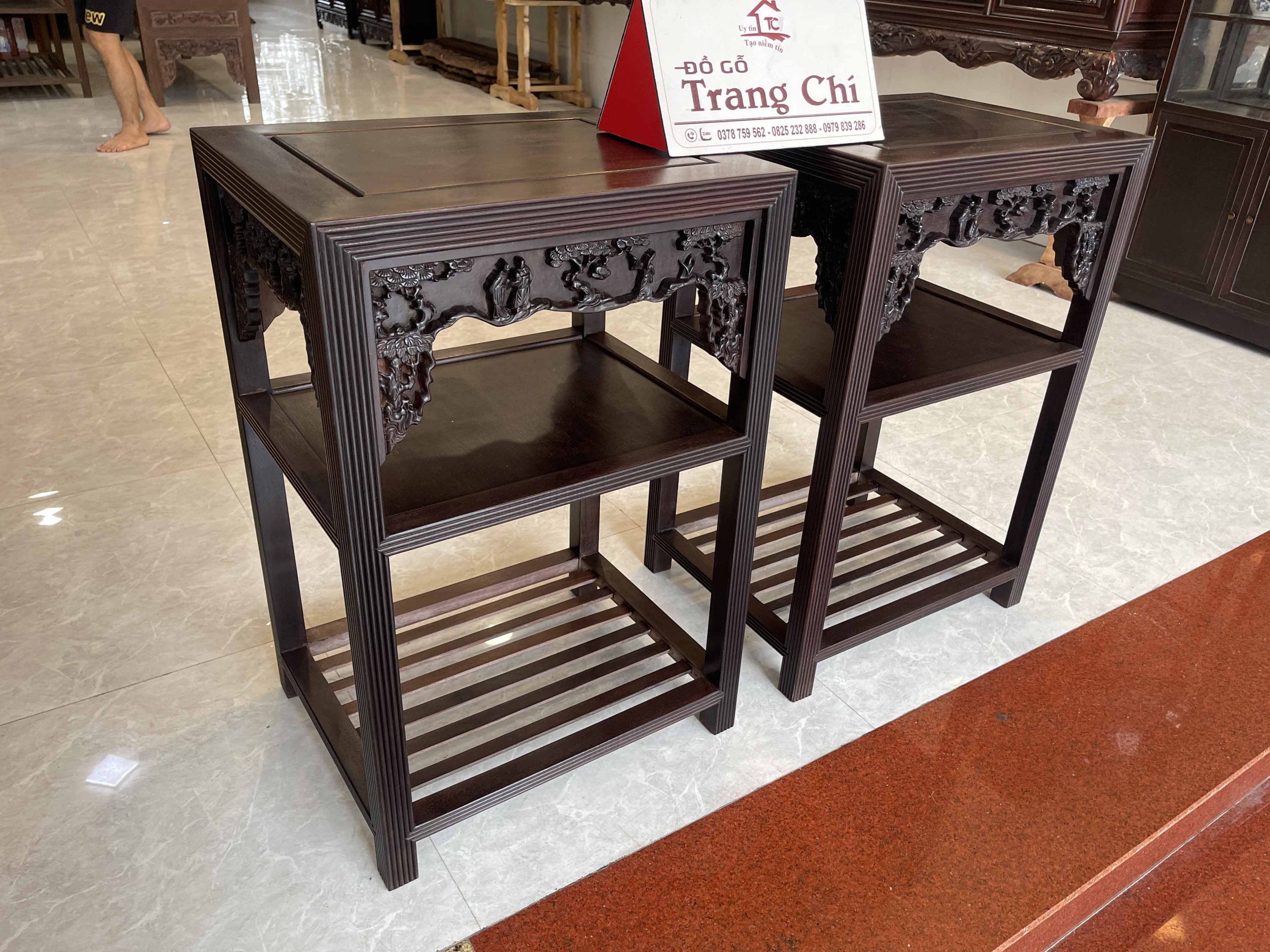 Đôn Trường Kỷ Chạm Tích Gỗ Gụ