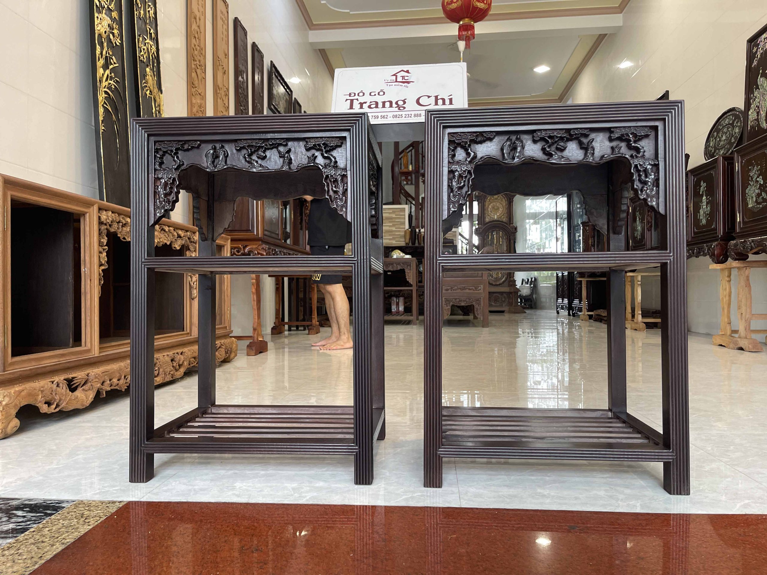 Đôn Trường Kỷ Chạm Tích Gỗ Gụ