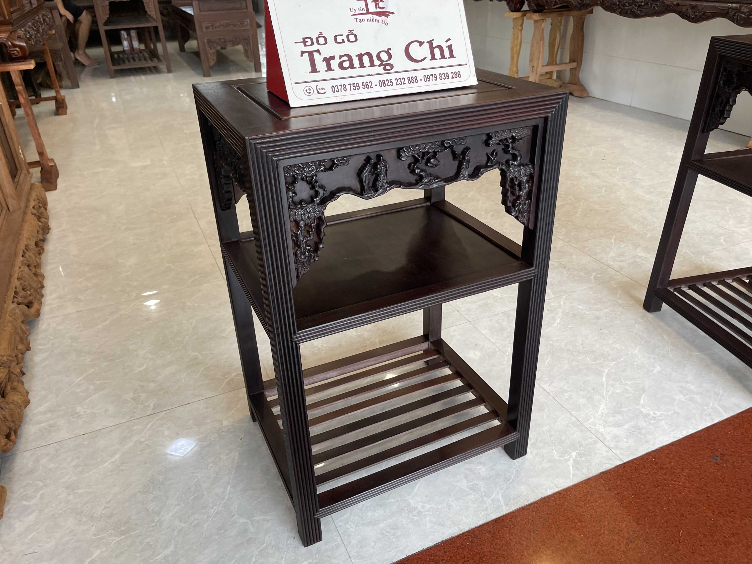 Đôn Trường Kỷ Chạm Tích Gỗ Gụ