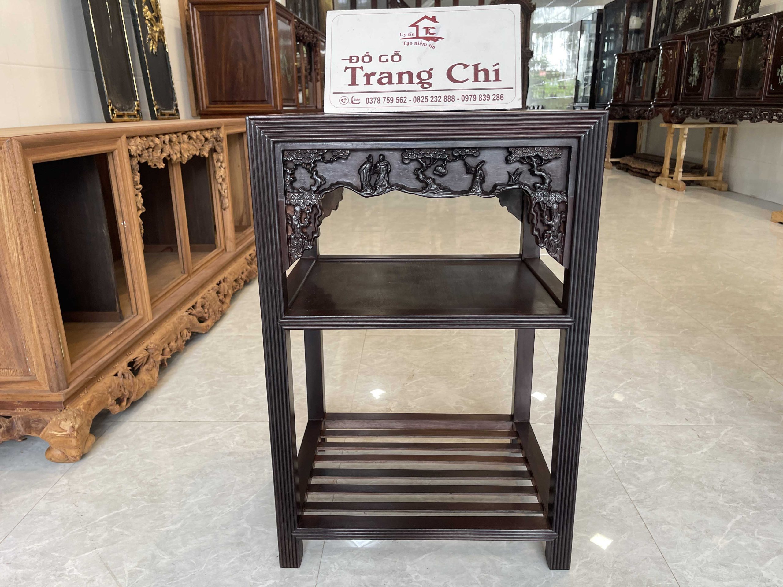 Đôn Trường Kỷ Chạm Tích Gỗ Gụ