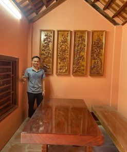 Tranh Tứ Qúy Bốn Mùa Gỗ Hương Đá