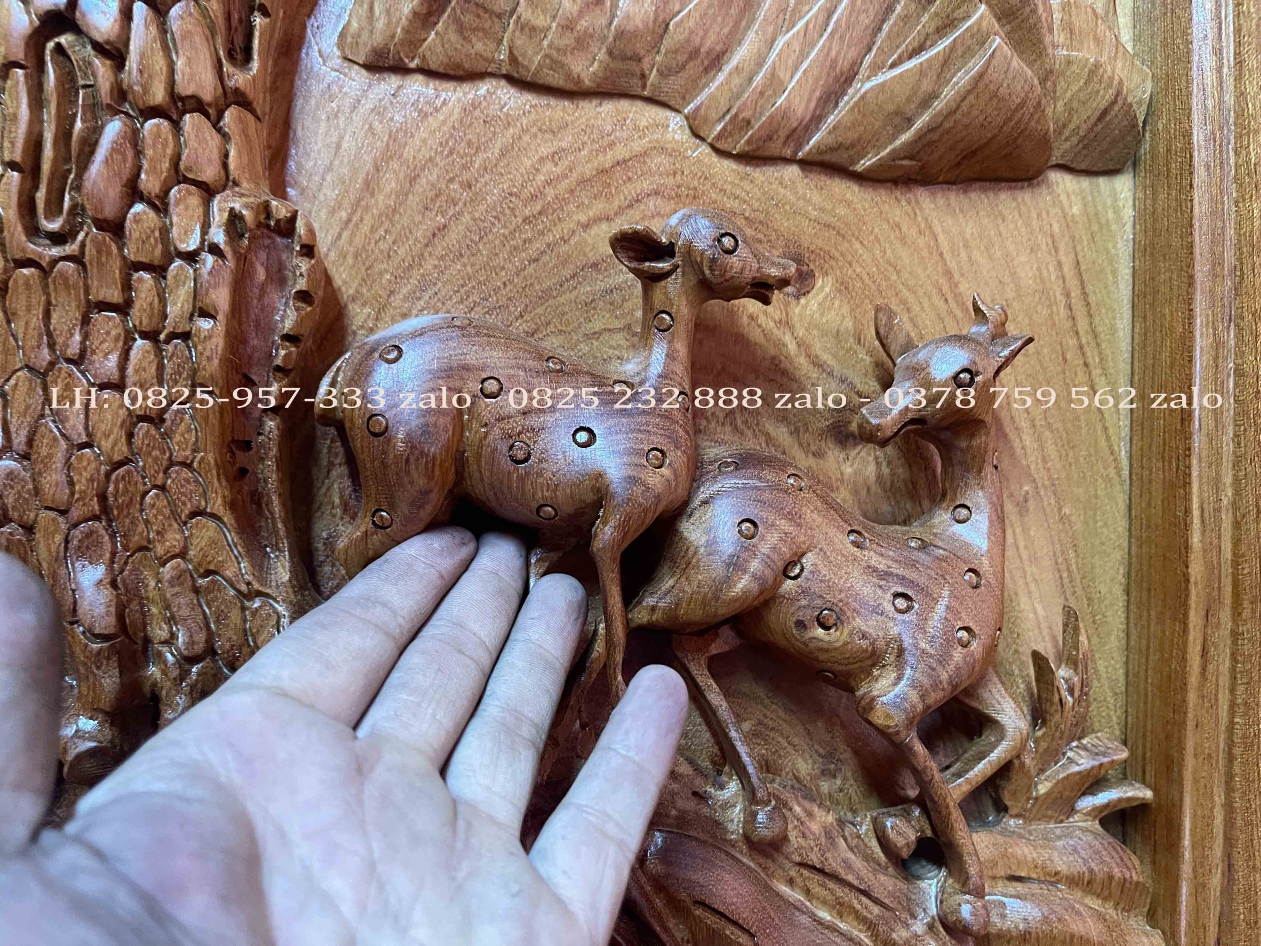 Tranh Tứ Qúy Bốn Mùa Gỗ Hương Đá