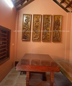 Tranh Tứ Qúy Bốn Mùa Gỗ Hương Đá