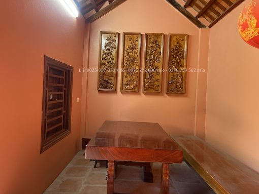 Tranh Tứ Qúy Bốn Mùa Gỗ Hương Đá