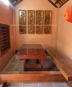 Tranh Tứ Qúy Bốn Mùa Gỗ Hương Đá