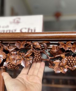 Tủ Chè Gụ Khảm Hồng Mai Bệ Phúc Lèo Nho
