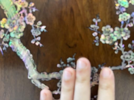 Tủ Chè Gụ Khảm Hồng Mai Bệ Phúc Lèo Nho