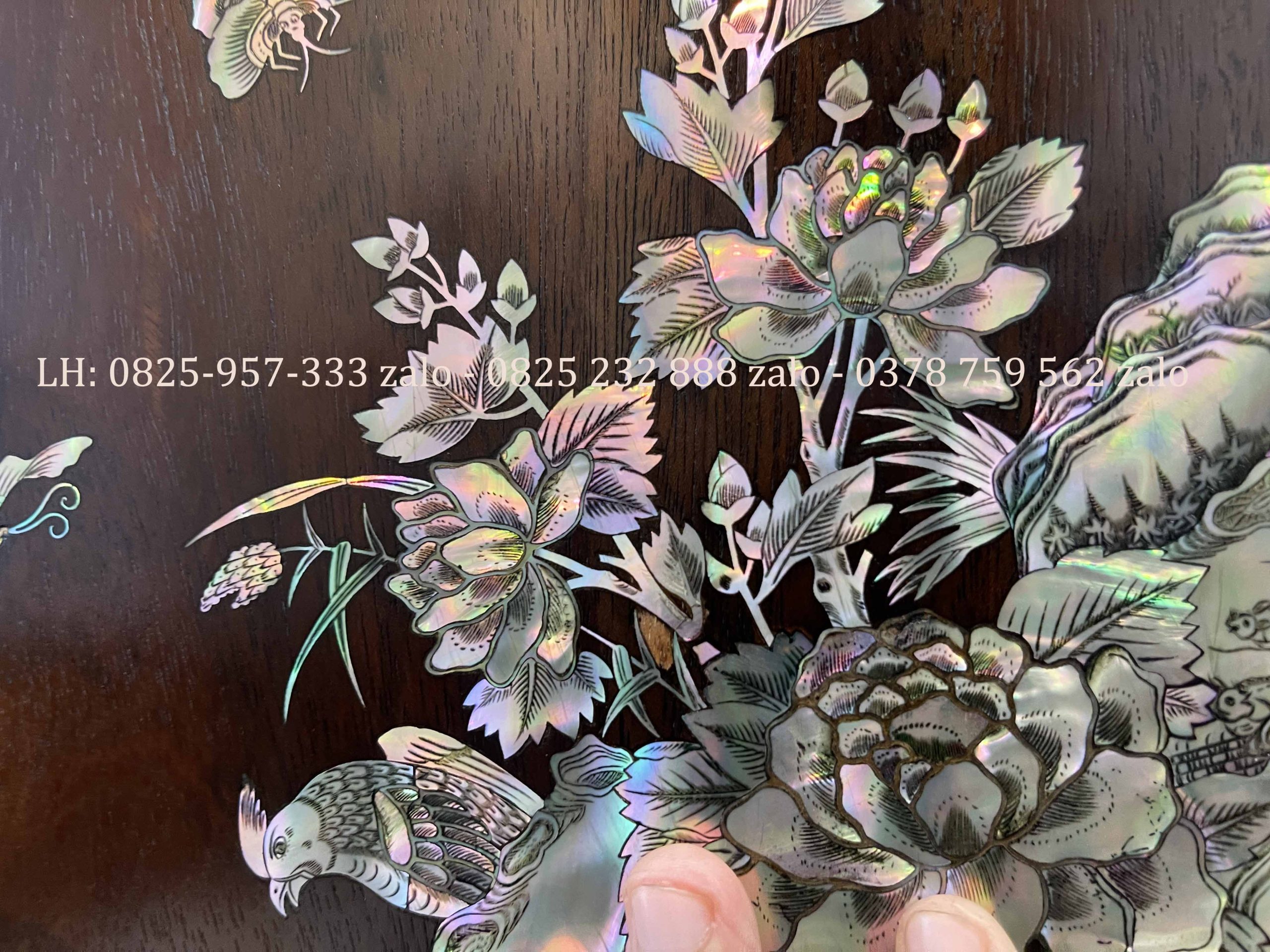 Tủ Chè Khảm Hồng Bệ Phúc Lèo Mai Thọ (10) Tủ Chè Khảm Hồng Bệ Phúc Lèo Mai Thọ