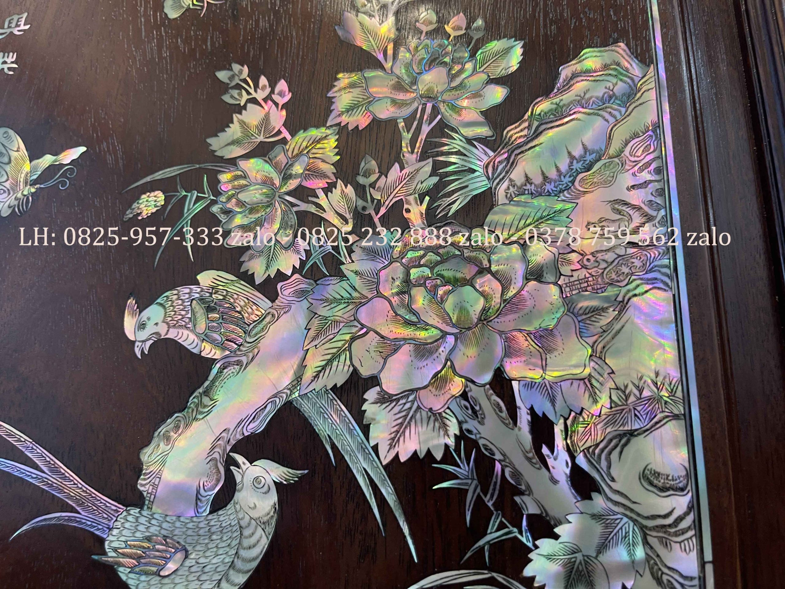 Tủ Chè Khảm Hồng Bệ Phúc Lèo Mai Thọ