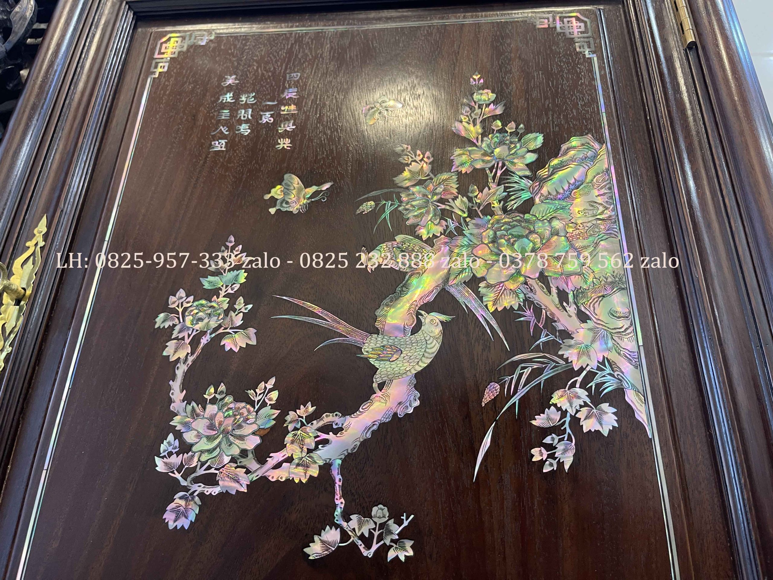 Tủ Chè Khảm Hồng Bệ Phúc Lèo Mai Thọ