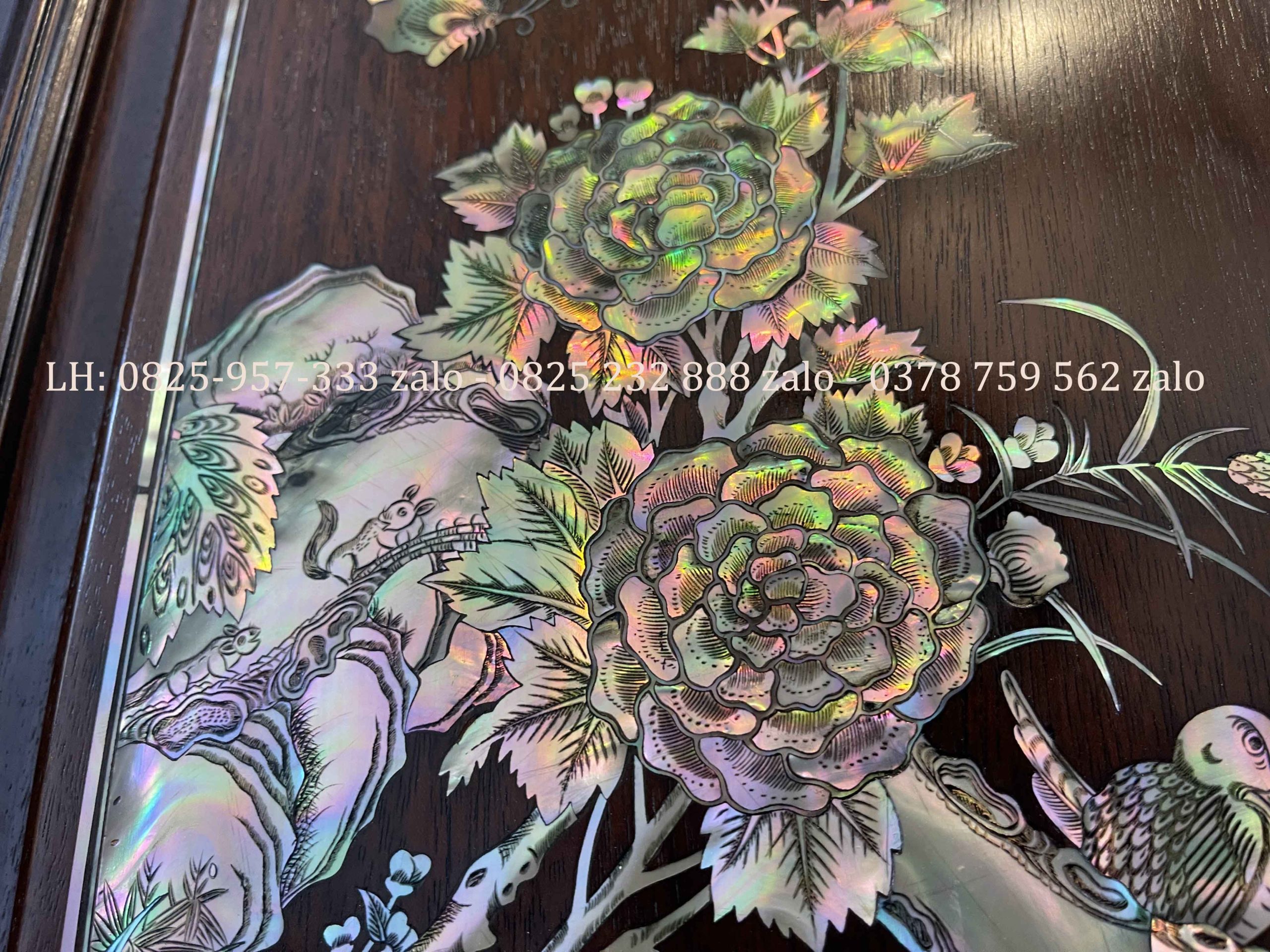 Tủ Chè Khảm Hồng Bệ Phúc Lèo Mai Thọ