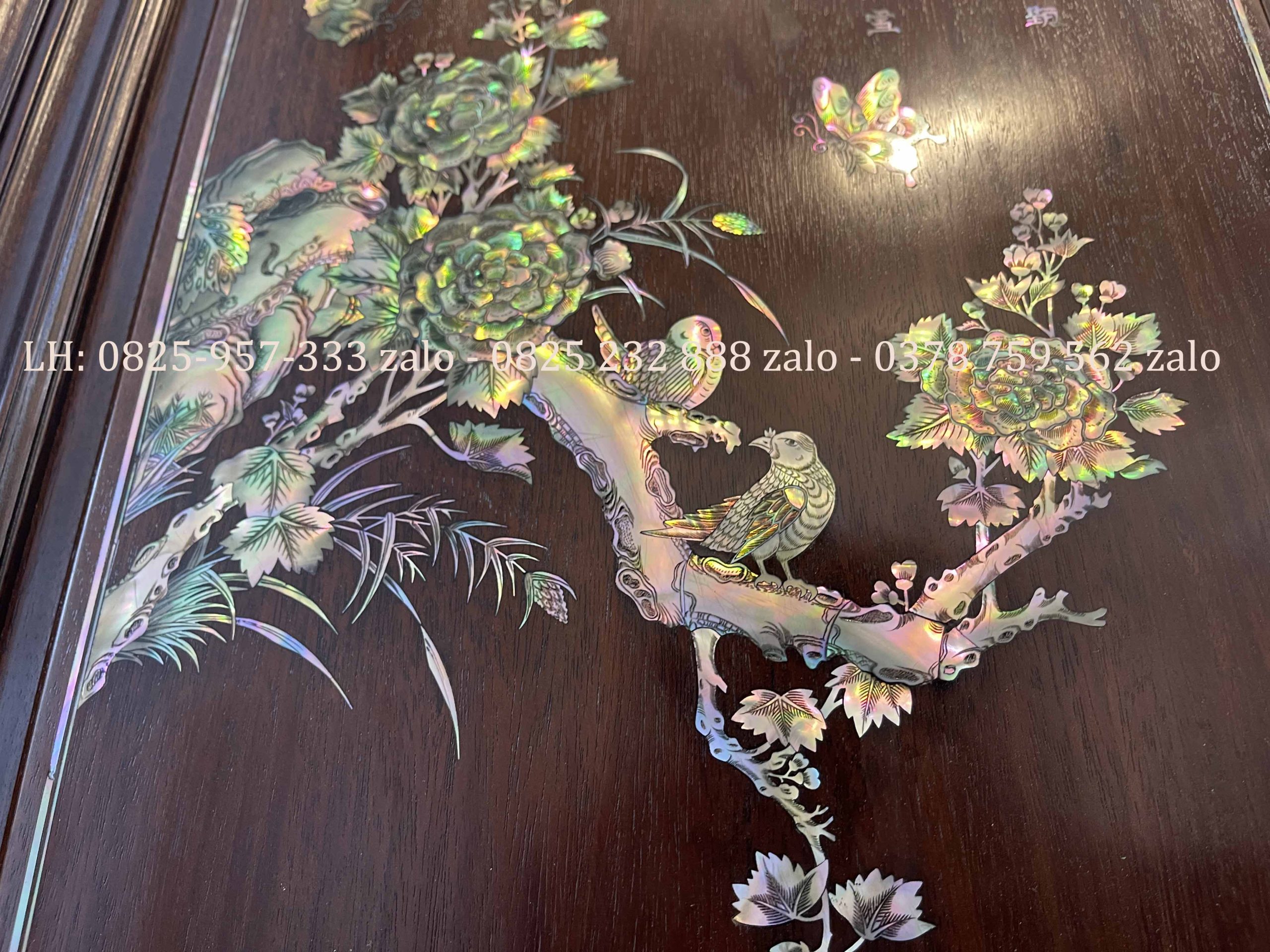 Tủ Chè Khảm Hồng Bệ Phúc Lèo Mai Thọ (3) Tủ Chè Khảm Hồng Bệ Phúc Lèo Mai Thọ