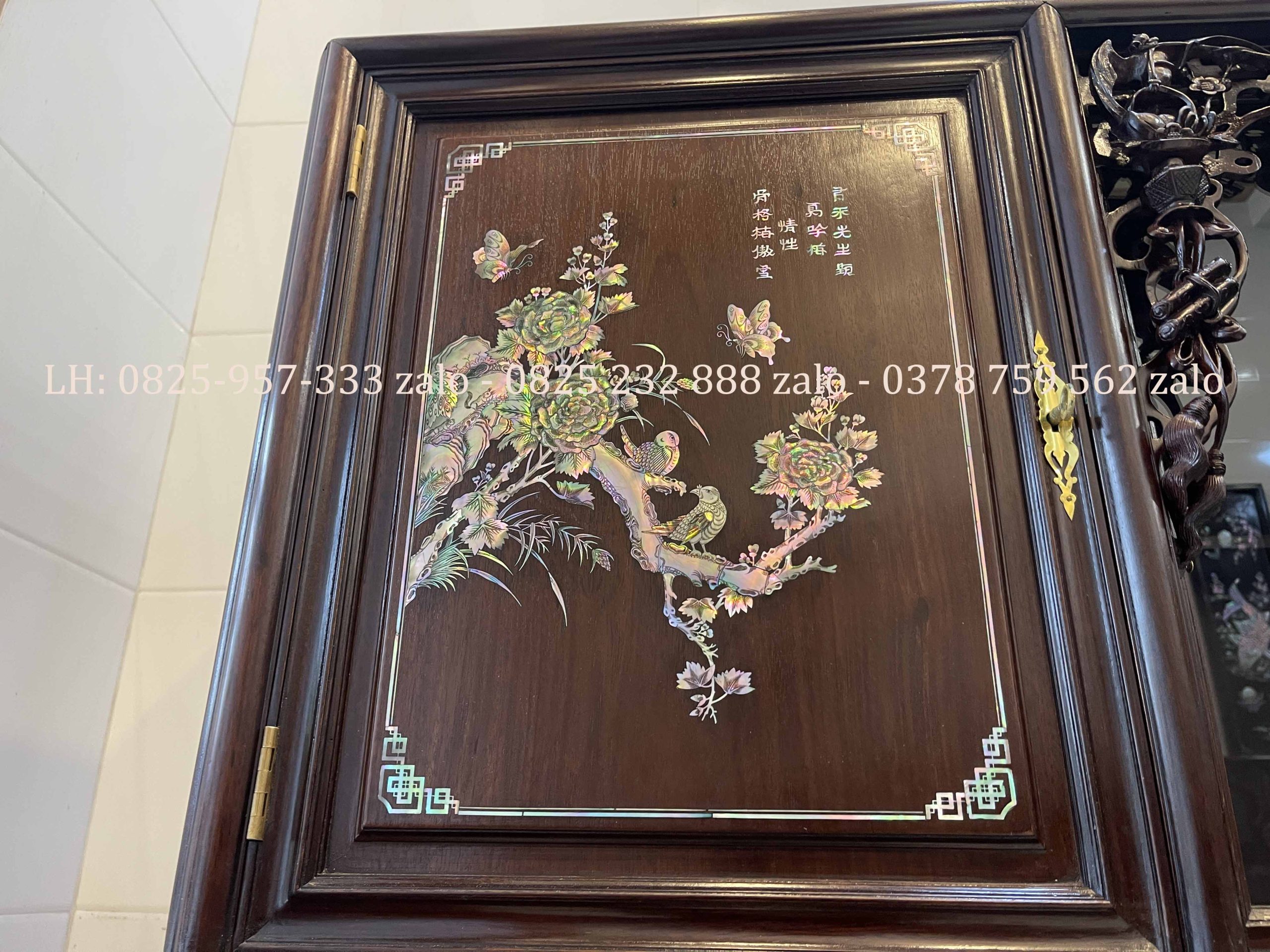 Tủ Chè Khảm Hồng Bệ Phúc Lèo Mai Thọ