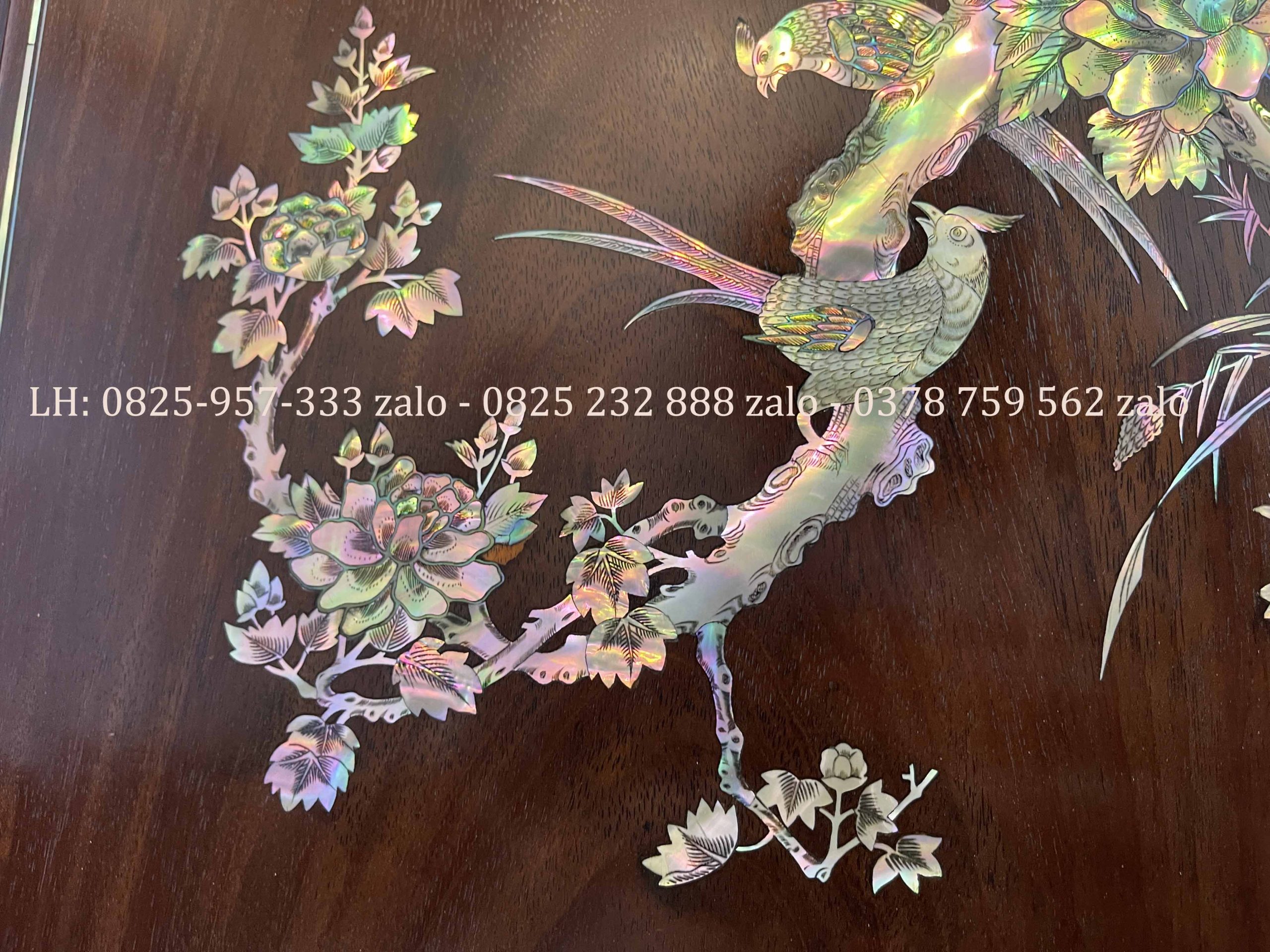 Tủ Chè Khảm Hồng Bệ Phúc Lèo Mai Thọ (9) Tủ Chè Khảm Hồng Bệ Phúc Lèo Mai Thọ