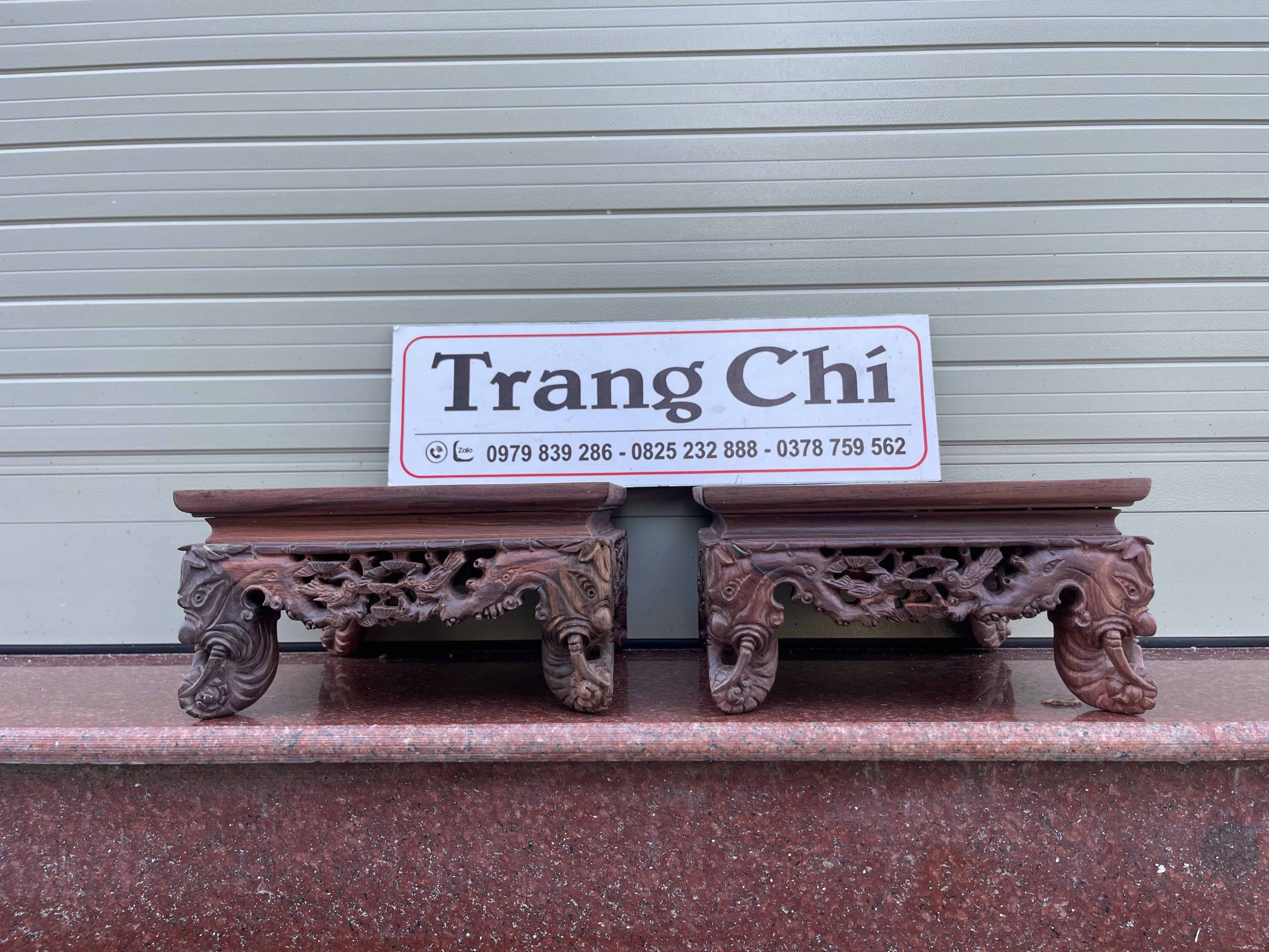 Văn Kỷ Chân Voi Gỗ Cẩm Lai