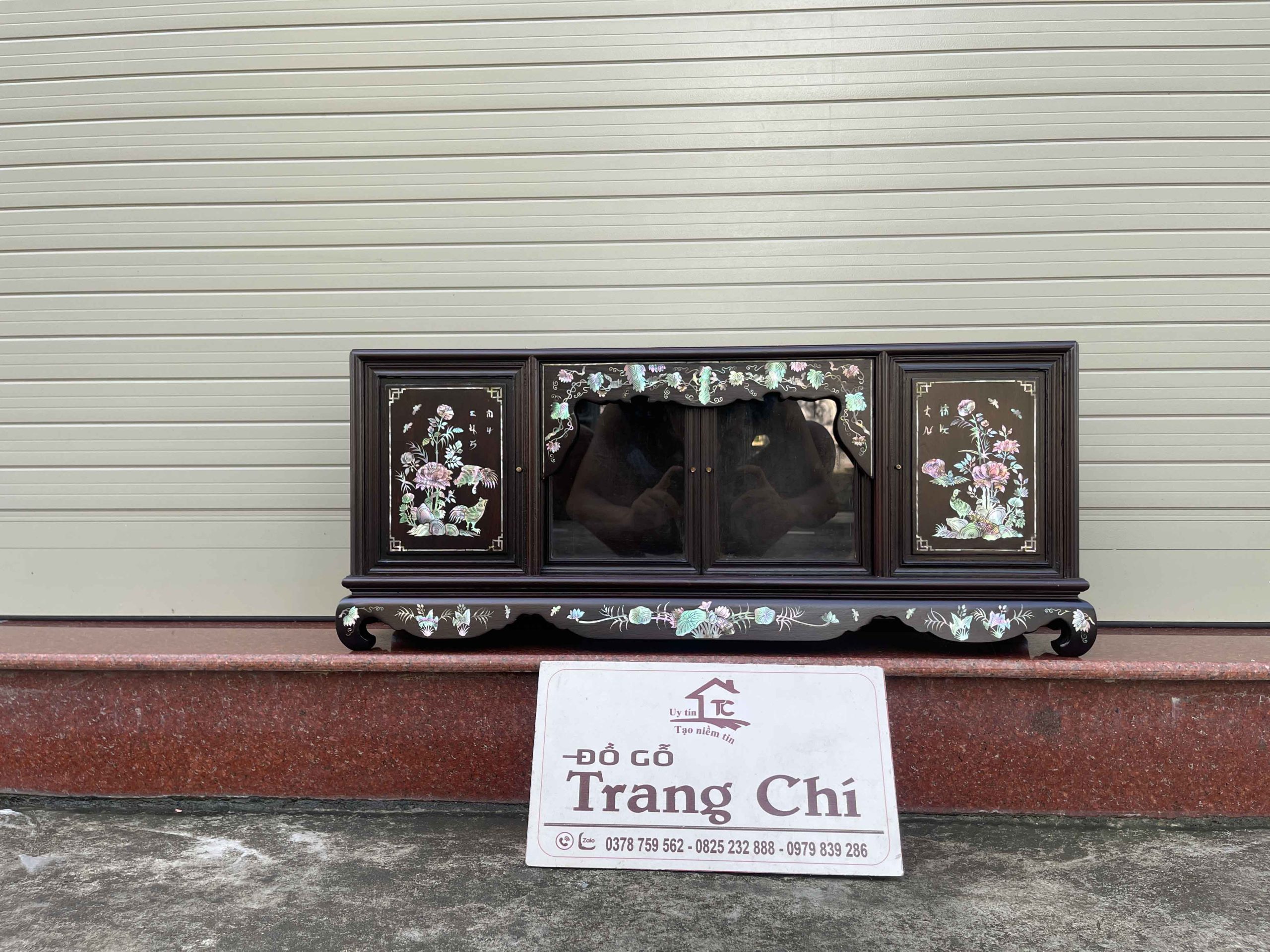 tủ chè mini khảm cúc kê