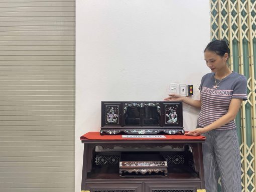 tủ chè mini khảm cúc kê