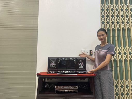 tủ chè mini khảm cúc kê