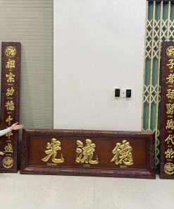 Bộ Đại Tự Câu Đối Đức Lưu Quang Sơn Thiếc Vàng