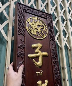 Bộ Đại Tự Câu Đối Đức Lưu Quang Sơn Thiếc Vàng