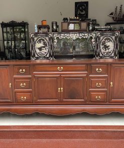 Kệ Tivi Gỗ Gụ Trơn 217 x 82 x 48 cm