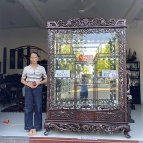 Tủ Bày Đồ Trúc Cỡ Đại Có Kính