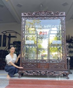 Tủ Bày Đồ Trúc Cỡ Đại Có Kính