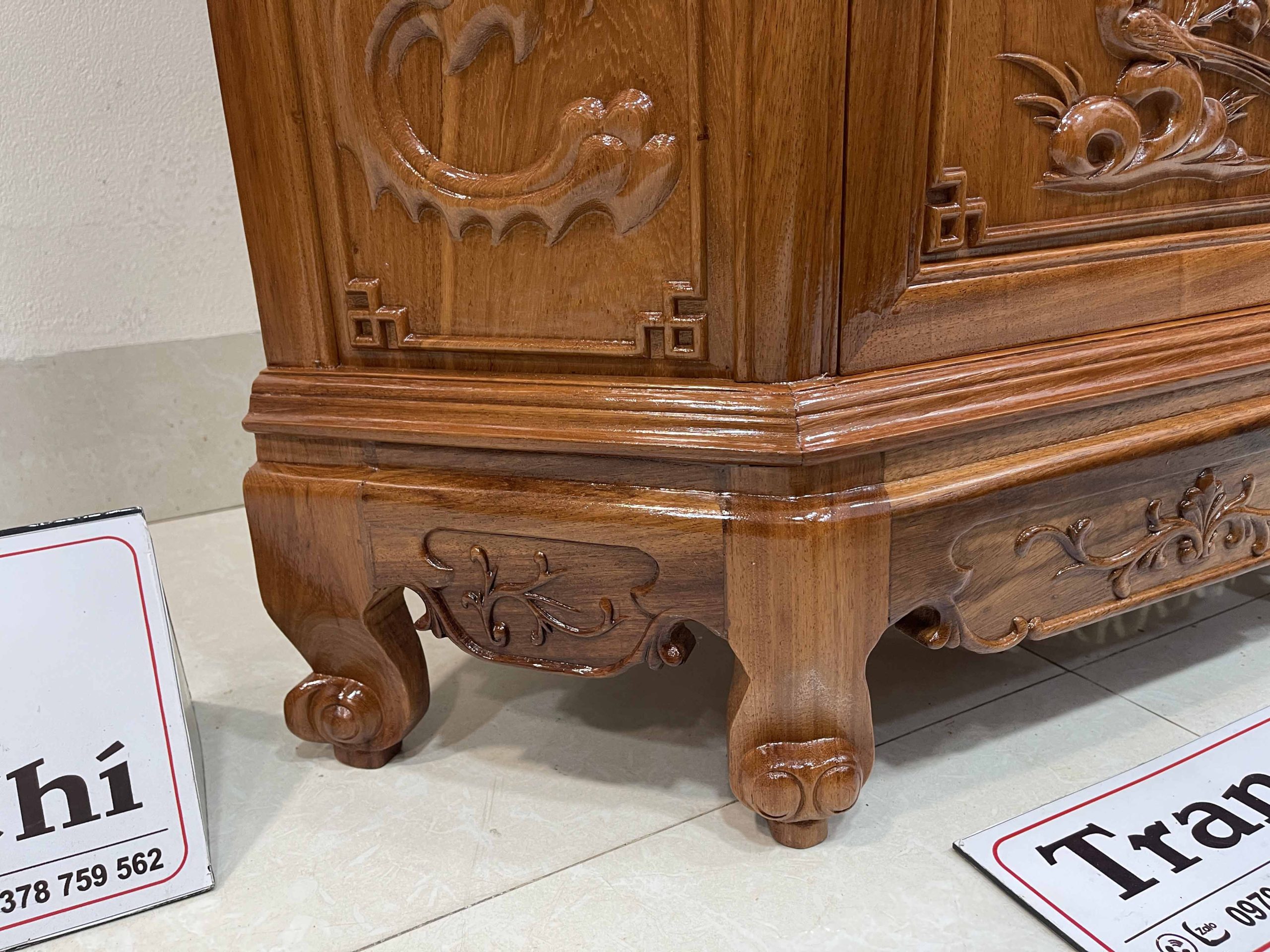 Tủ Góc 60 Gỗ Gõ Đỏ