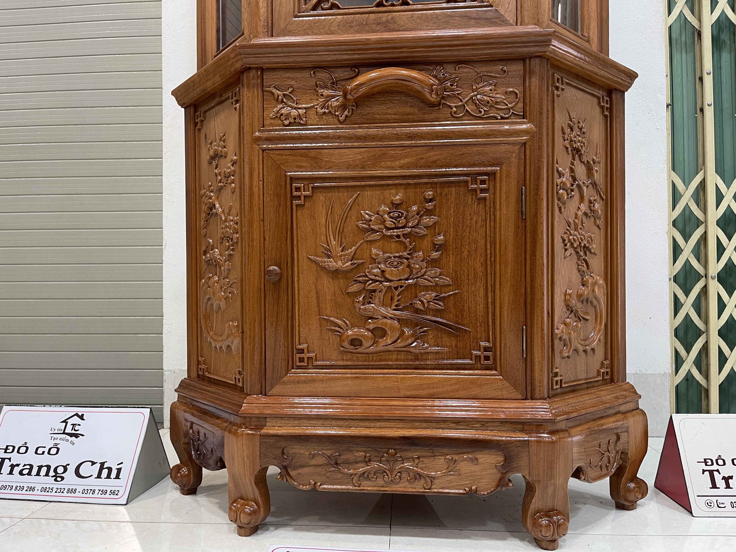 Tủ Góc 60 Gỗ Gõ Đỏ