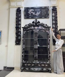 Tủ Louis khảm Ốc Đẹp Đỏ Rực