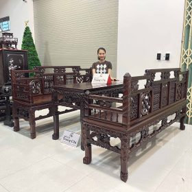 Bộ Tràng Kỷ Song Tiện Lối Xưa Gỗ Gụ