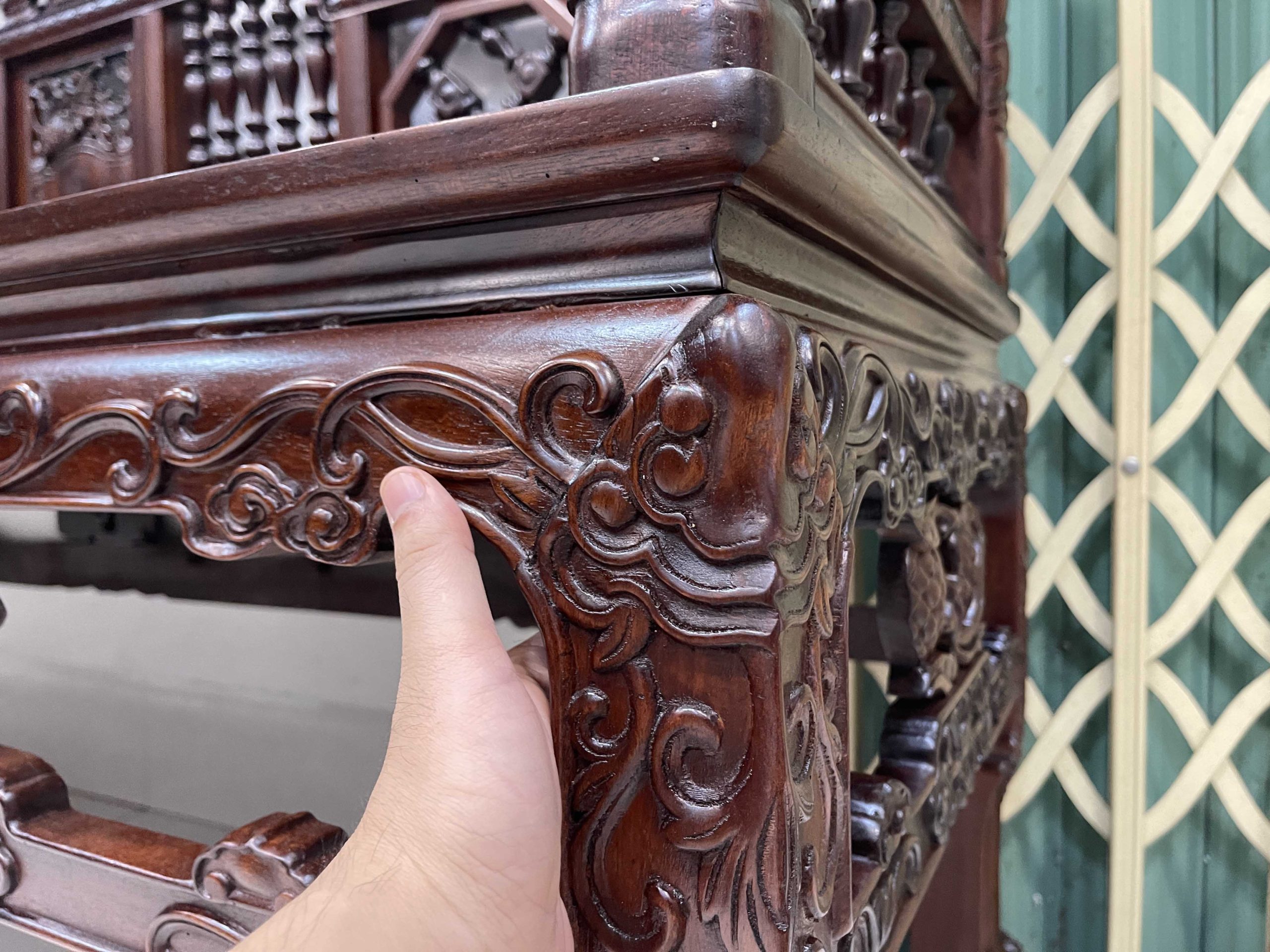 Bộ Tràng Kỷ Song Tiện Lối Xưa Gỗ Gụ 