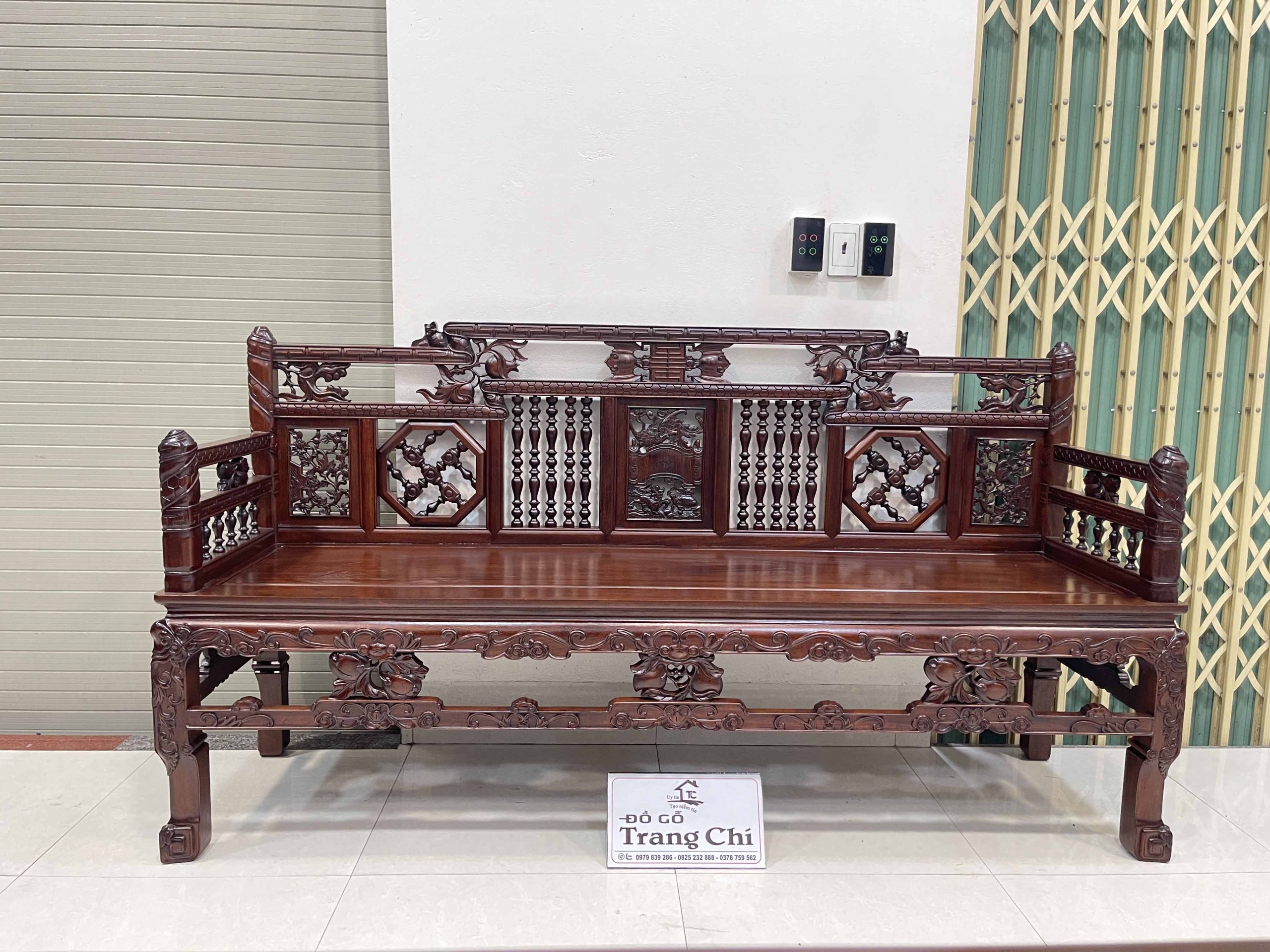 Bộ Tràng Kỷ Song Tiện Lối Xưa Gỗ Gụ 