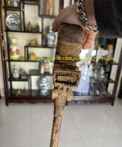 Gậy Batoong Chạm Trúc Hóa Long Đục Tay