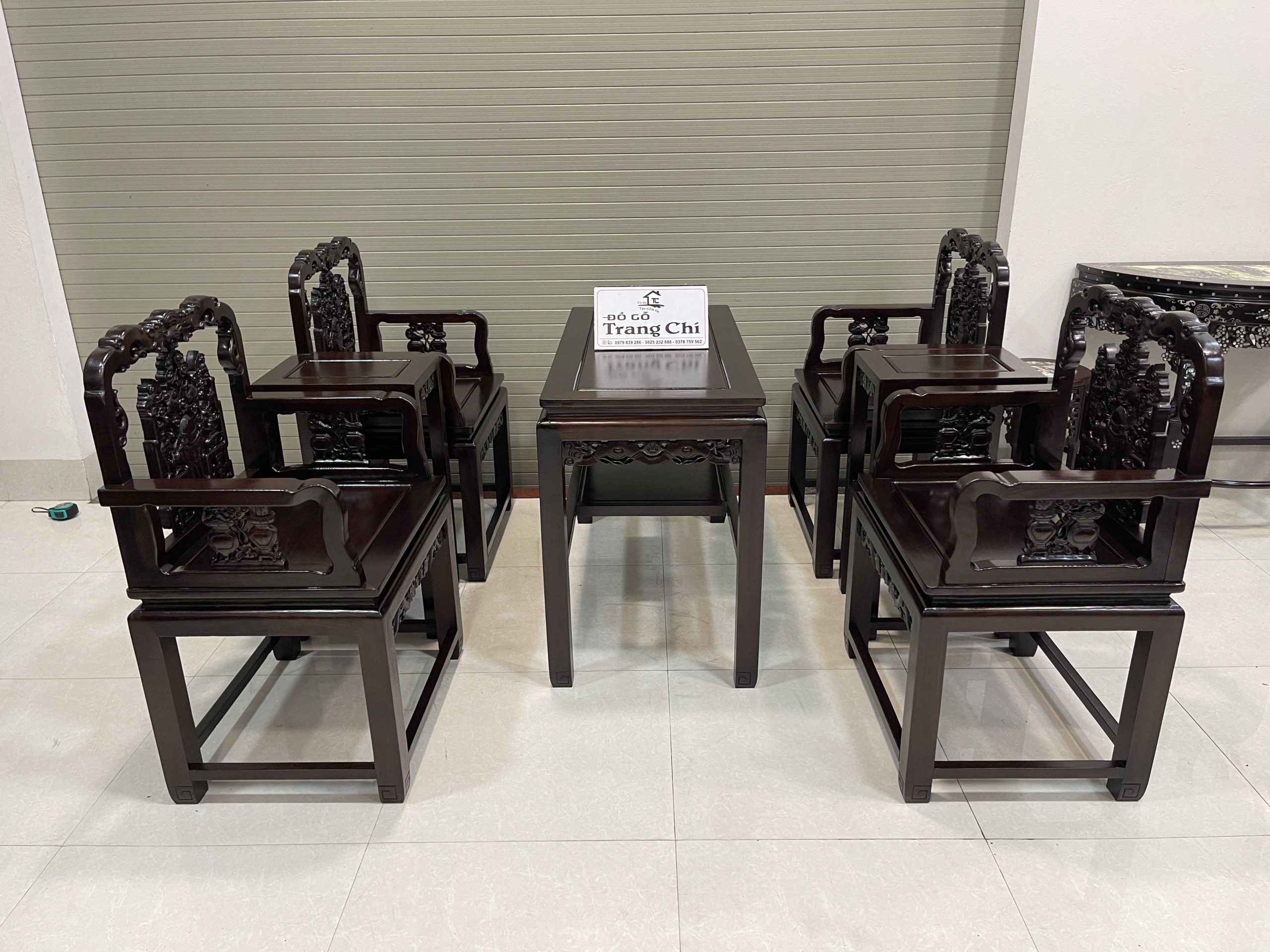 Bộ Bàn Ghế Vách Dơi 7 Món Hàng Dày (13) Giá Kê Đĩa Sứ Đường Kính Từ 10 cm đến 100 cm