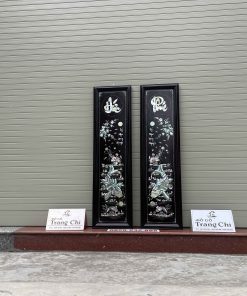 Cặp Tranh Khảm Cá Chép Lý Ngư Vọng Nguyệt