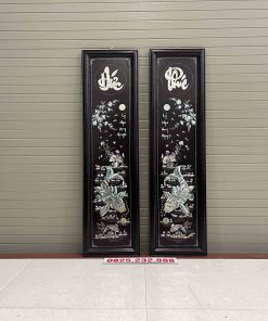Cặp Tranh Khảm Cá Chép Lý Ngư Vọng Nguyệt