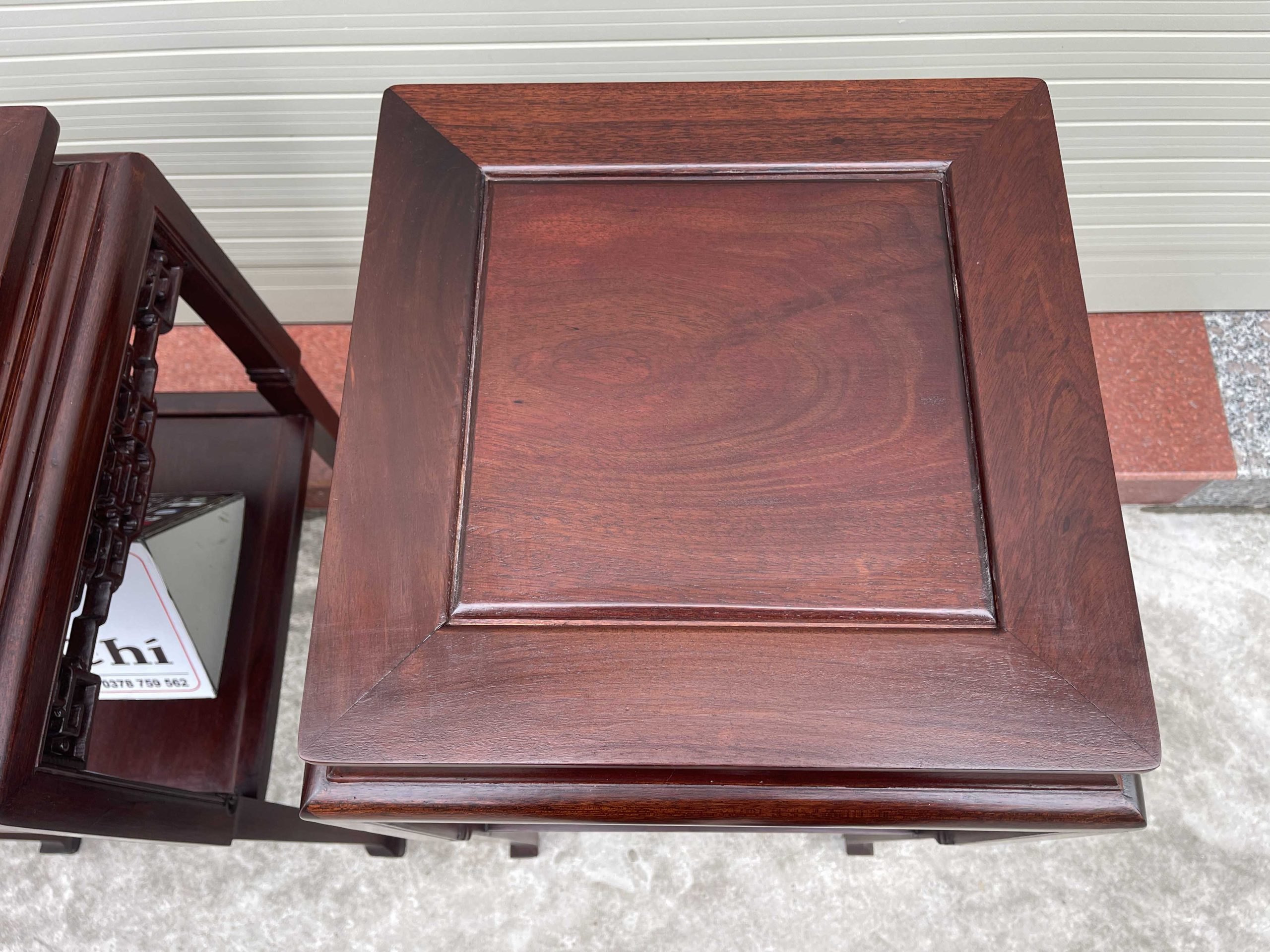 Cặp đôn vuông cao 79,5 mặt vuông 36 cm