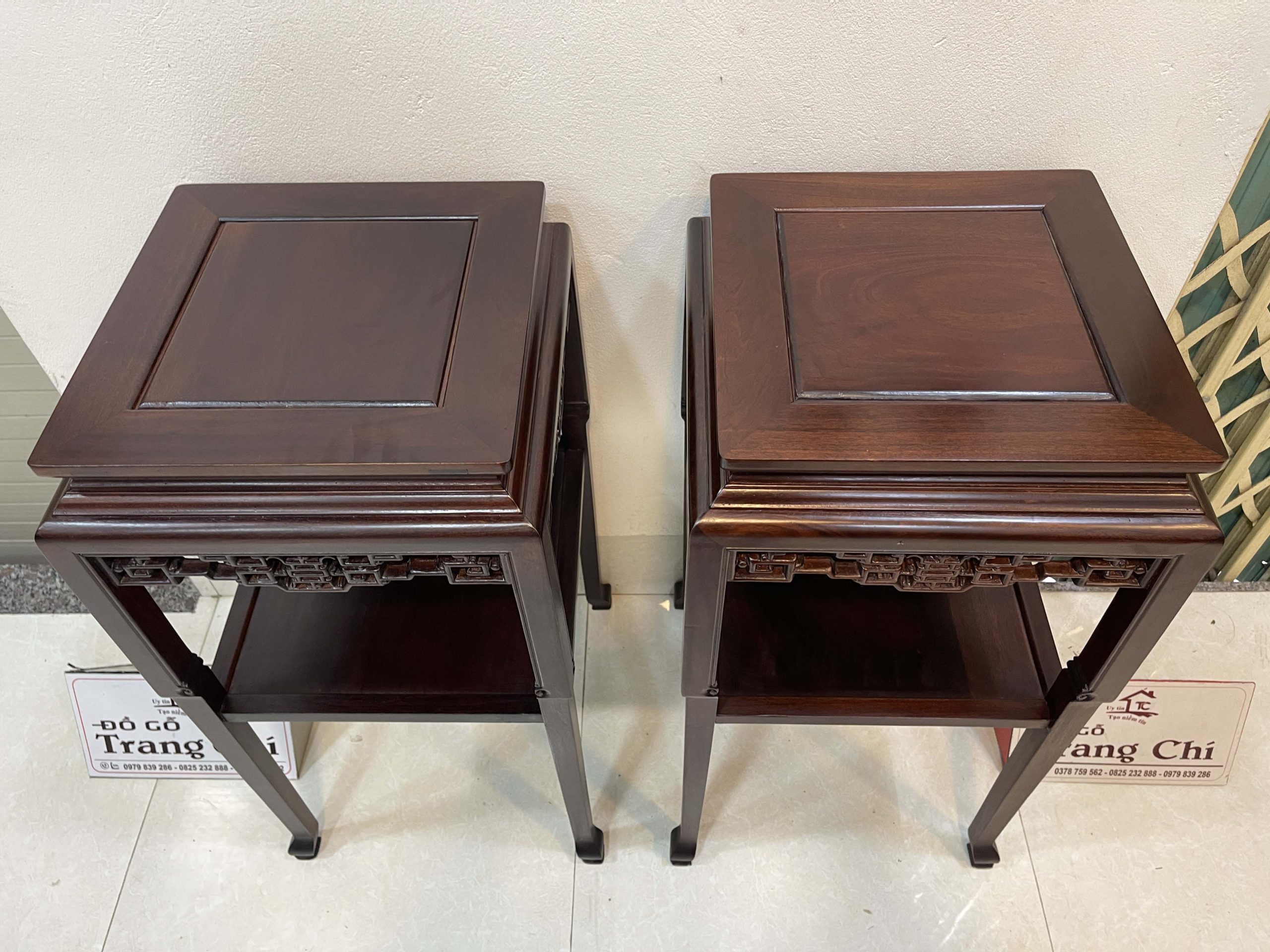 Cặp đôn vuông cao 79,5 mặt vuông 36 cm