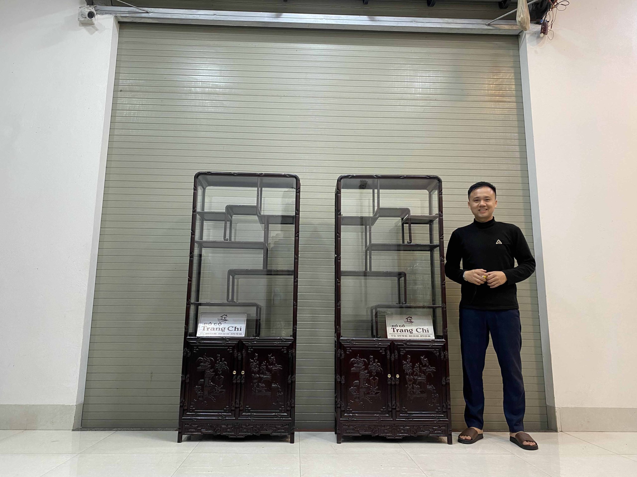 Cặp Tủ Bày Đồ Nhỏ 169,5 x 70 x 28 cm