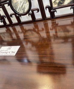 Giường Ba Thành Chạm Trúc Tựa Móc