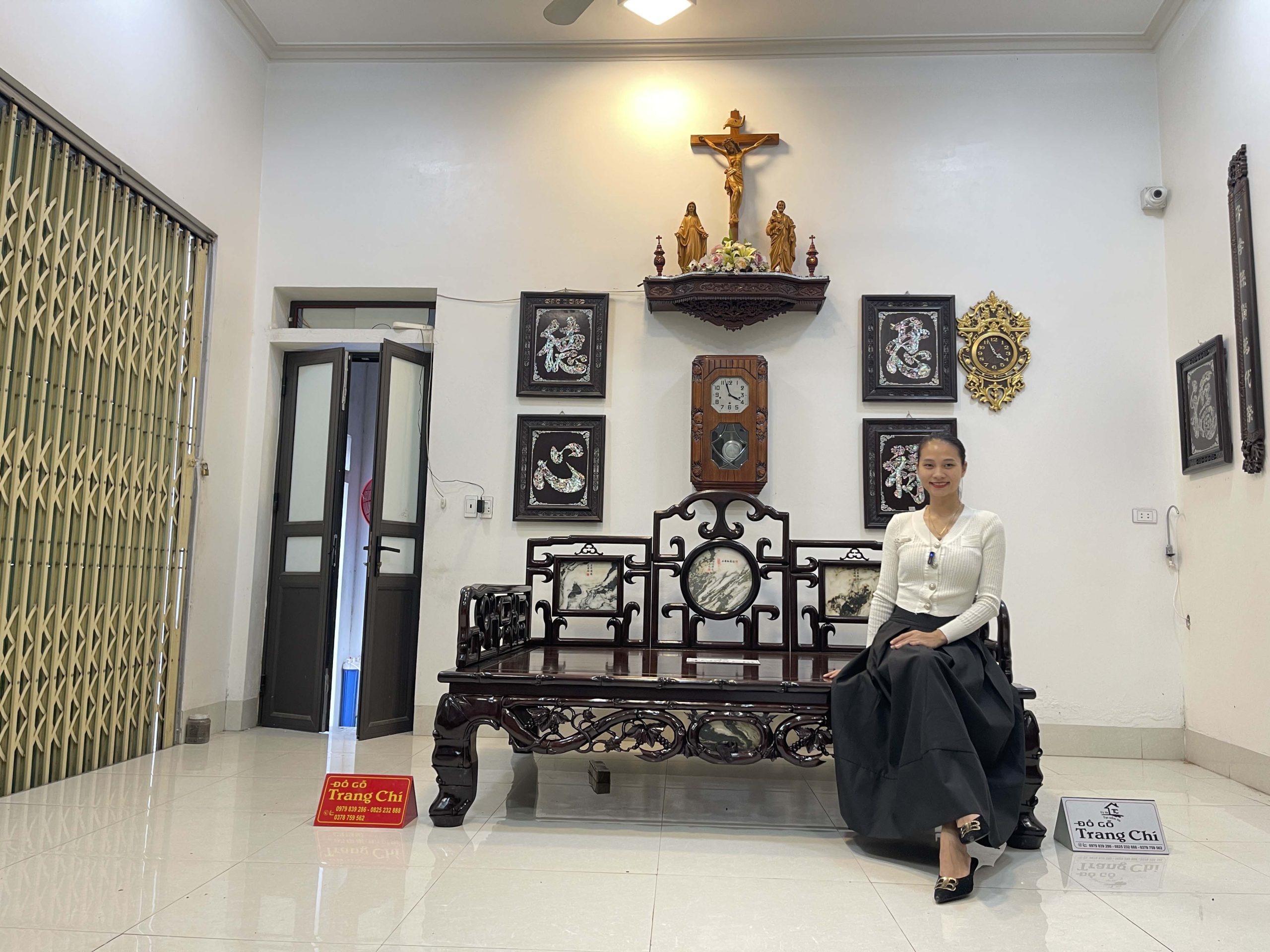 Giường Ba Thành Chạm Trúc Tựa Móc (25) Giường Ba Thành Chạm Trúc Tựa Móc