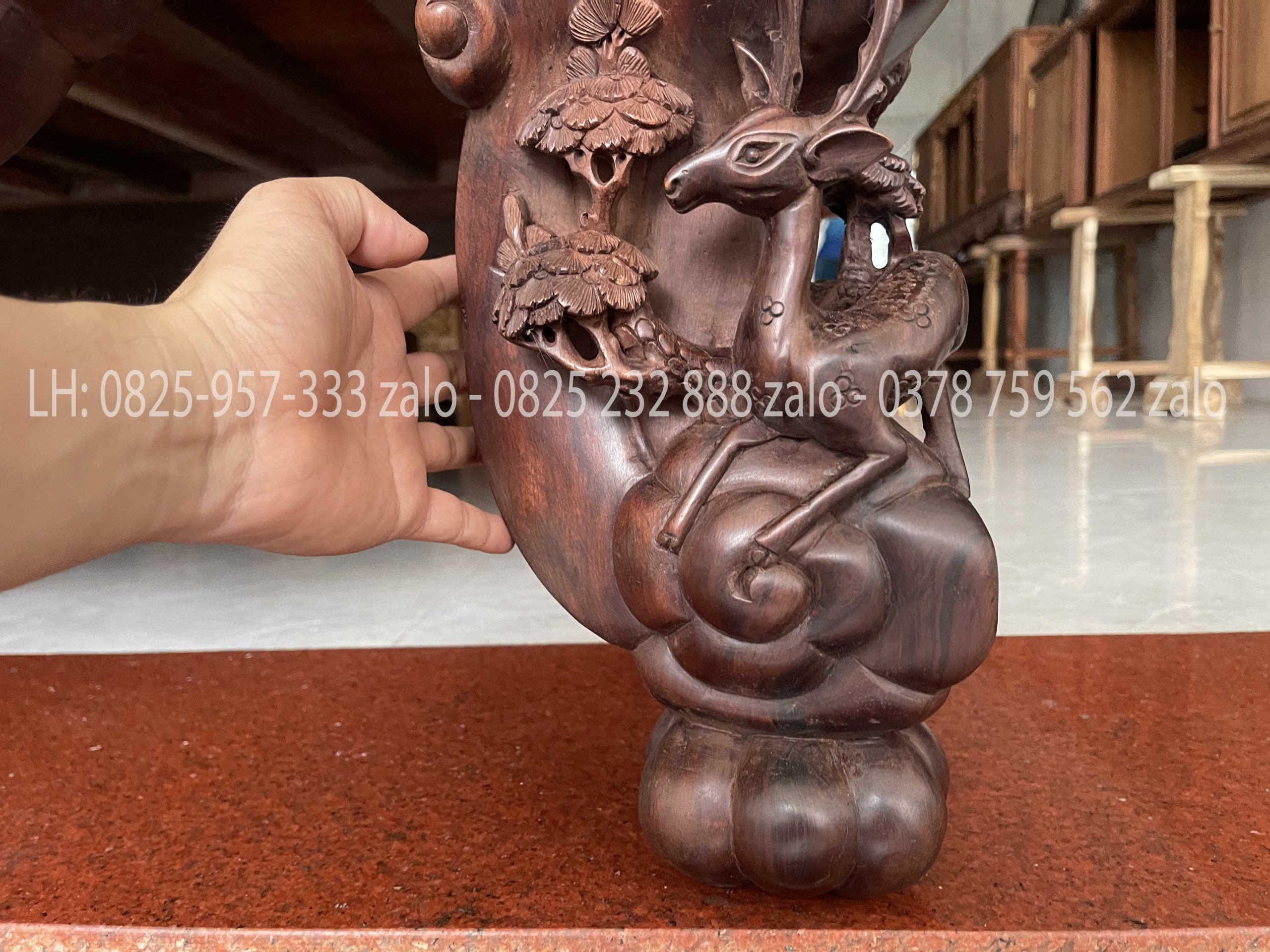 Sập Ngũ Phúc Chân Hươu Gỗ Gụ Quảng Bình