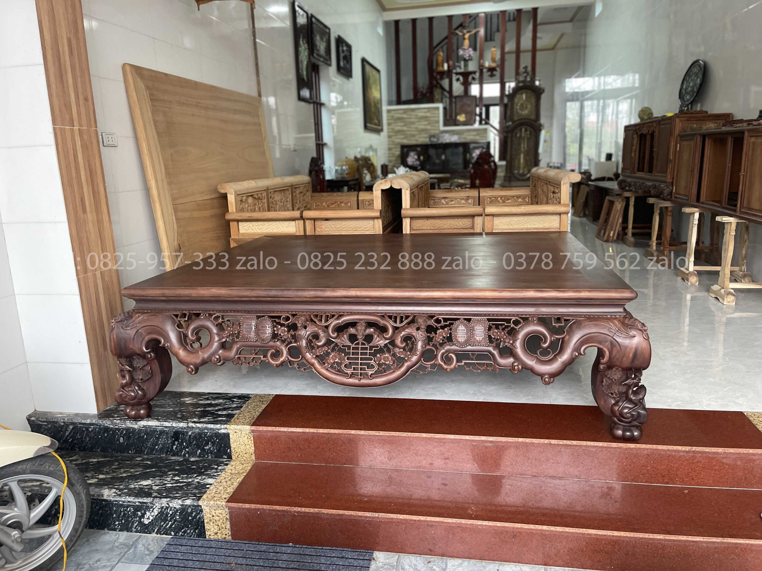 Sập Ngũ Phúc Chân Hươu Gỗ Gụ Quảng Bình